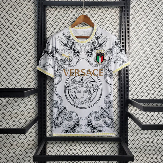 Italy "Versace" White Limited Jersey